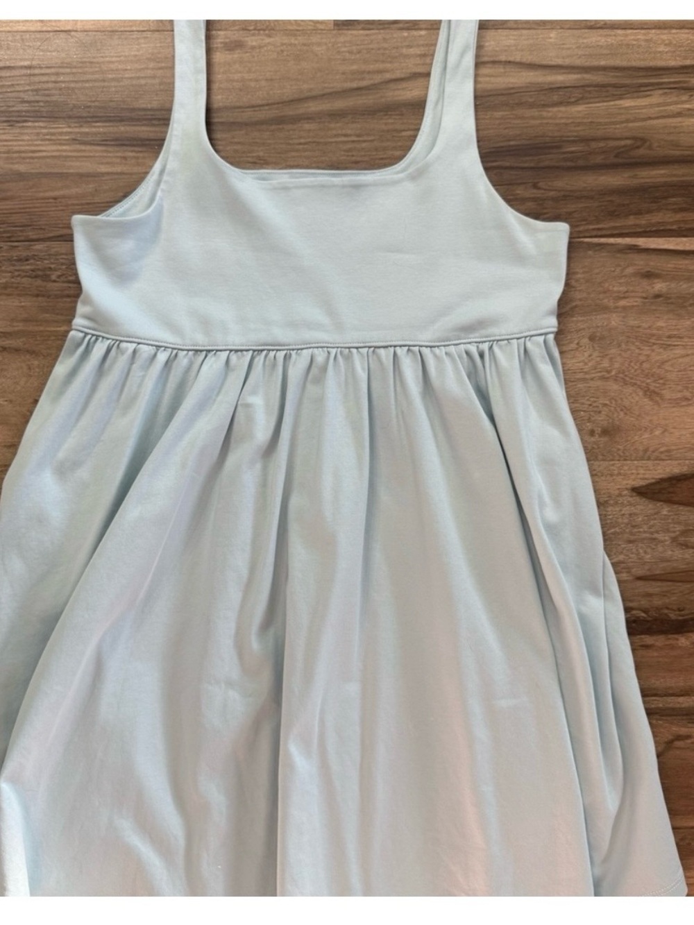American Eagle Light Blue Tank Dress with Square Neck